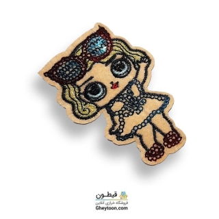 تکه دوزی عروسکی حرارتی گلدوزی شده مدل 043