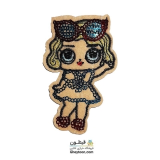 تکه دوزی عروسکی حرارتی گلدوزی شده مدل 043