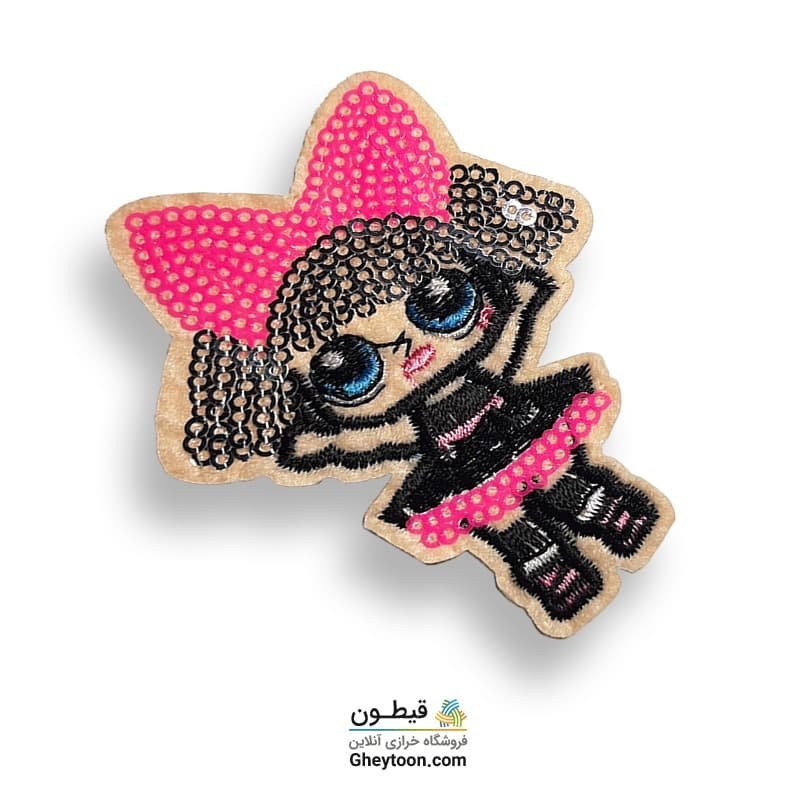 تکه دوزی عروسکی حرارتی گلدوزی شده مدل 039