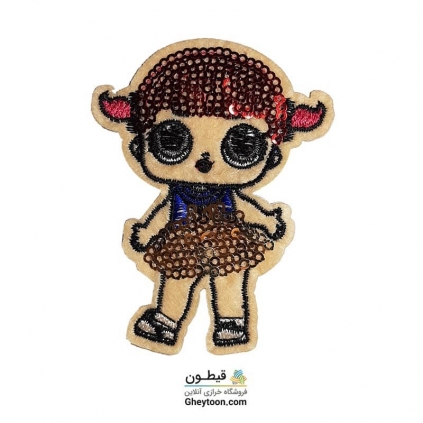 تکه دوزی عروسکی حرارتی گلدوزی شده مدل 046