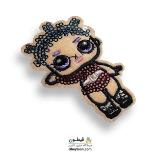 تکه دوزی عروسکی حرارتی گلدوزی شده مدل 038