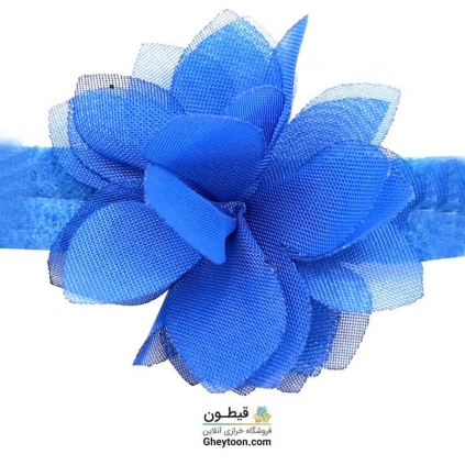 گل حریر جنس حریر سایز کوچک آبی کاربنی