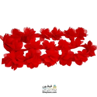 گل حریر جنس حریر سایز کوچک قرمز