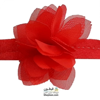 گل حریر جنس حریر سایز کوچک قرمز