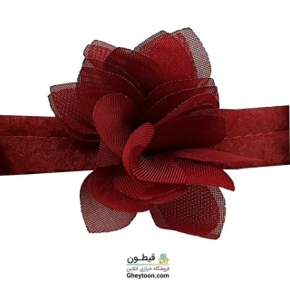 گل حریر جنس حریر سایز کوچک زرشکی