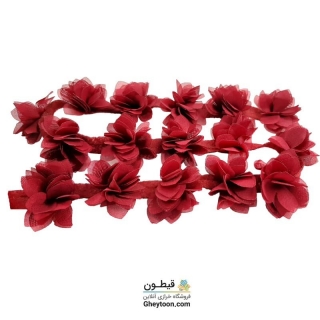 گل حریر جنس حریر سایز کوچک زرشکی