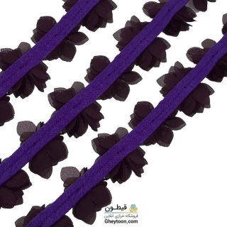 گل حریر جنس حریر سایز کوچک بنفش