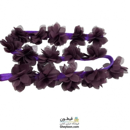 گل حریر جنس حریر سایز کوچک بنفش