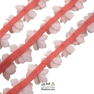 گل حریر جنس حریر سایز کوچک صورتی