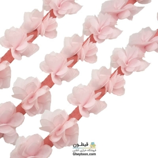 گل حریر جنس حریر سایز کوچک صورتی