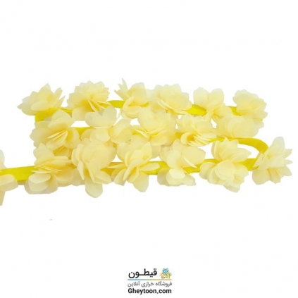 گل حریر جنس حریر سایز کوچک لیمویی