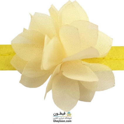 گل حریر جنس حریر سایز کوچک لیمویی