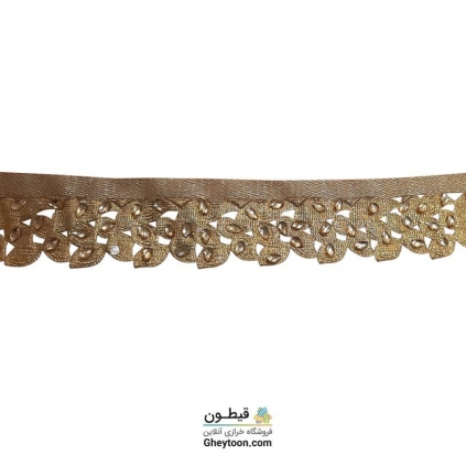 نوار طلایی 6سانتی متری یک طرفه نگین دار