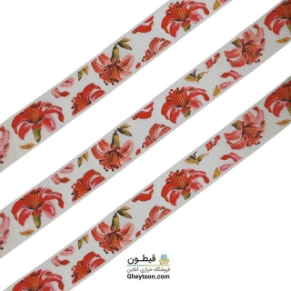 ربان گروگن ترک طرح دار دو سانتی متری 010